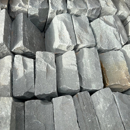 Light Grey Sandstone Cobble - Calibrated - 150mm x 150mm x 40mm - The Landscape Factory