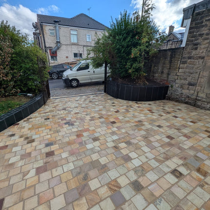 Mint Fossil Indian Sandstone Cobble - Calibrated - 150mm x 150mm x 20mm - The Landscape Factory
