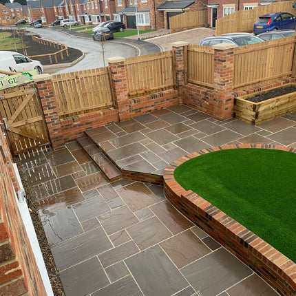 Autumn Brown Indian Sandstone Paving - The Landscape Factory