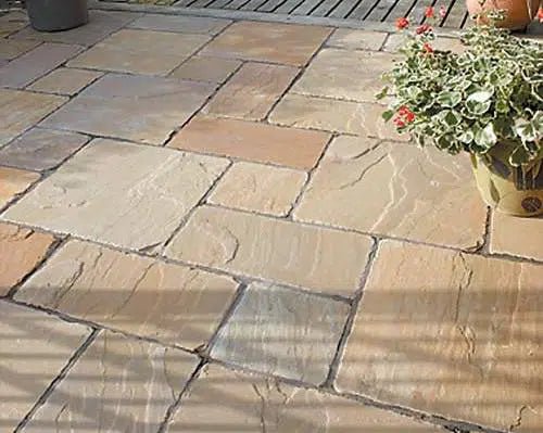 Raj Green - Heritage Tumbled Natural Paving - The Landscape Factory