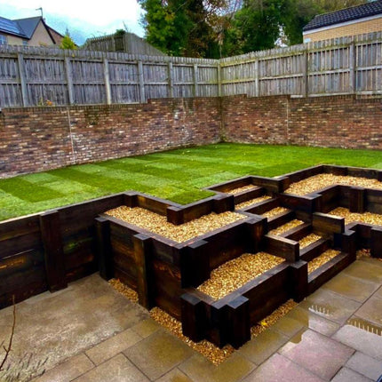 Treated Sleepers 100 x 200 x 1200 mm Brown - The Landscape Factory